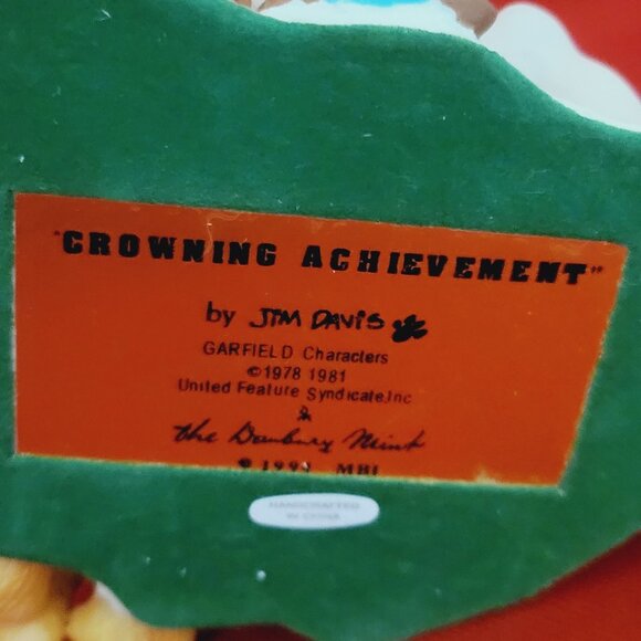 Vintage Danbury Mint Garfield Characters Crowning Achievement Figurine 1994 - Picture 8 of 17
